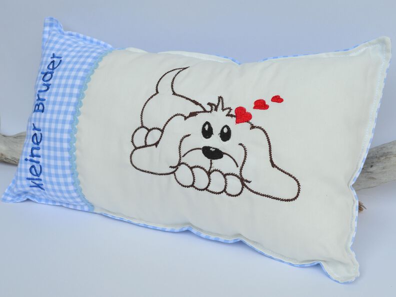 Stickdatei doodle Hund Wacki liegend Kontur für den 13x18cm Rahmen image number 1