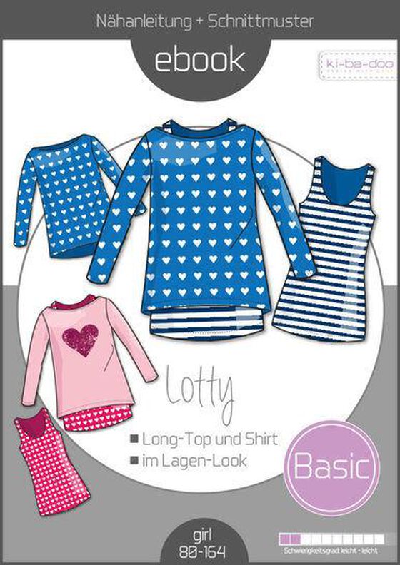 Ebook/Nähanleitung Doppel-Shirt LOTTY Mädchen Gr. 80 - 164 image number 2