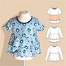 Kinder Jerseyshirt „Leonie“ mit Stufen-Saum Gr 98-164, A4+A0 thumbnail number 1