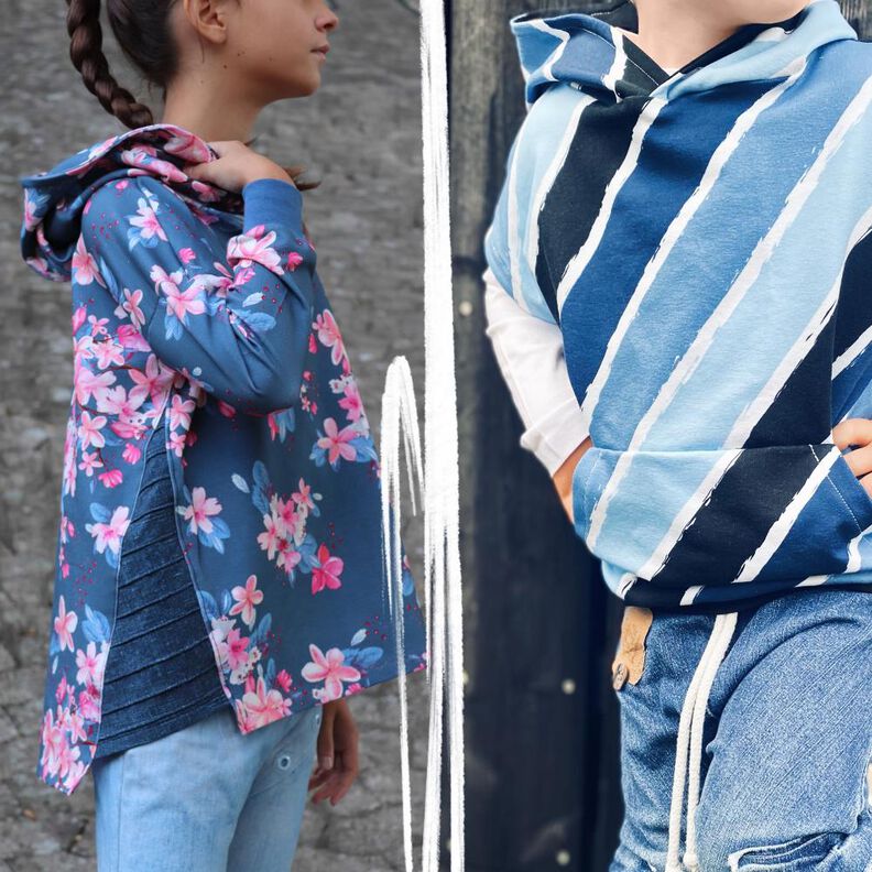 lovely oversized hoodie 104-164 Pulli Crophoodie Tunika image number 1