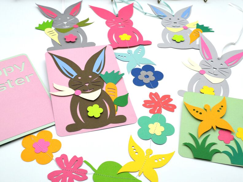 Plotterdatei Hase Osterhase SET Frühling image number 9