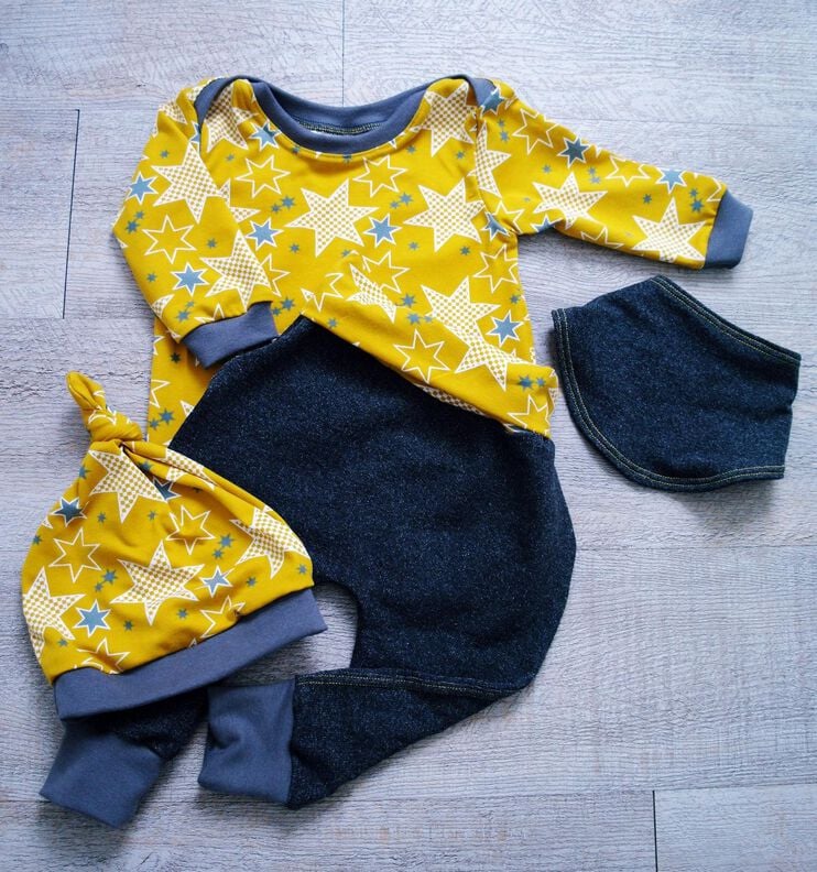 Newborn-Set LOU Hose,Shirt,Tuch,Mütze + Datei image number 2