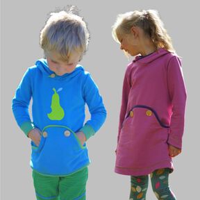 lütte Knopfliebe - Kleid, Hoodie Größe 80-164 
