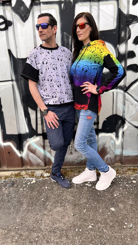 lovely lady & men oversized hoodie Damen & Herren Sweater image number 8