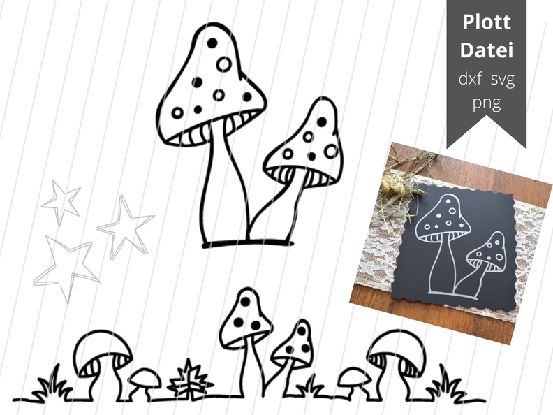 Plotterdatei Pilz Pilze Herbst image number 3