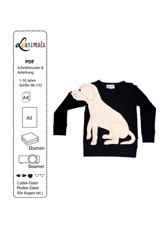 Pullover Kind E-Book Luanimals Labrador (86-152cm) image number 3