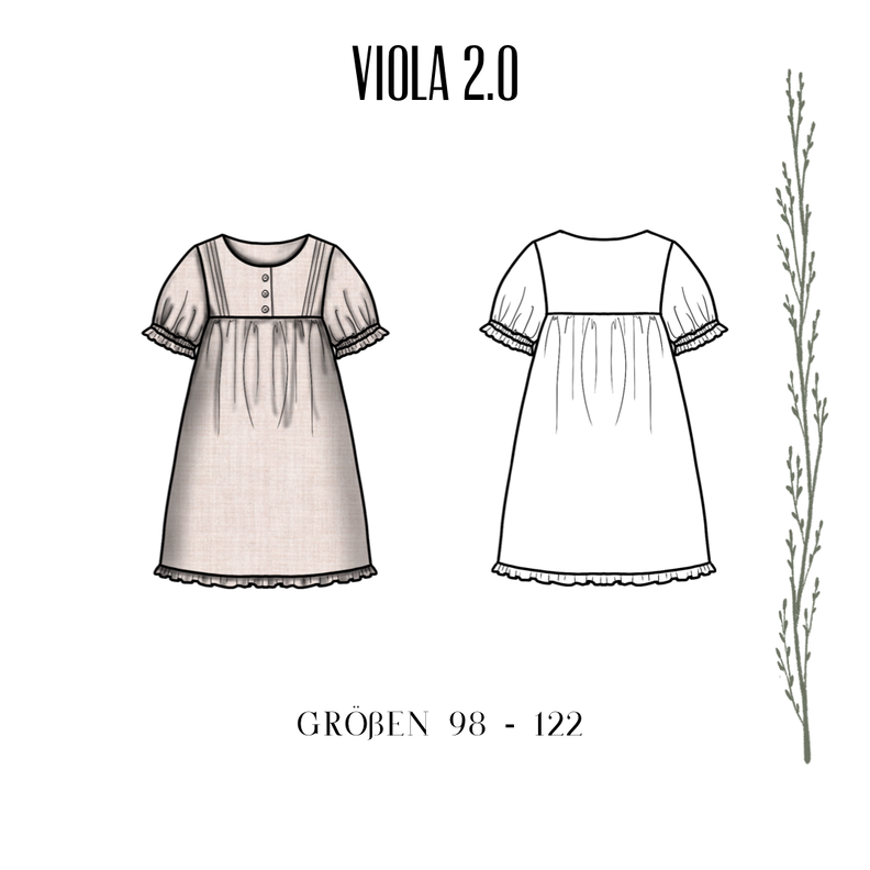 Kinderkleid "Viola 2.0" Digitales Schnittmuster image number 3