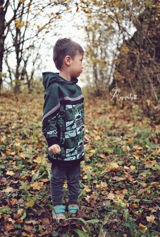Kombi E-Book Hoodie Farbenbogen Gr. 68 - 140 image number 5