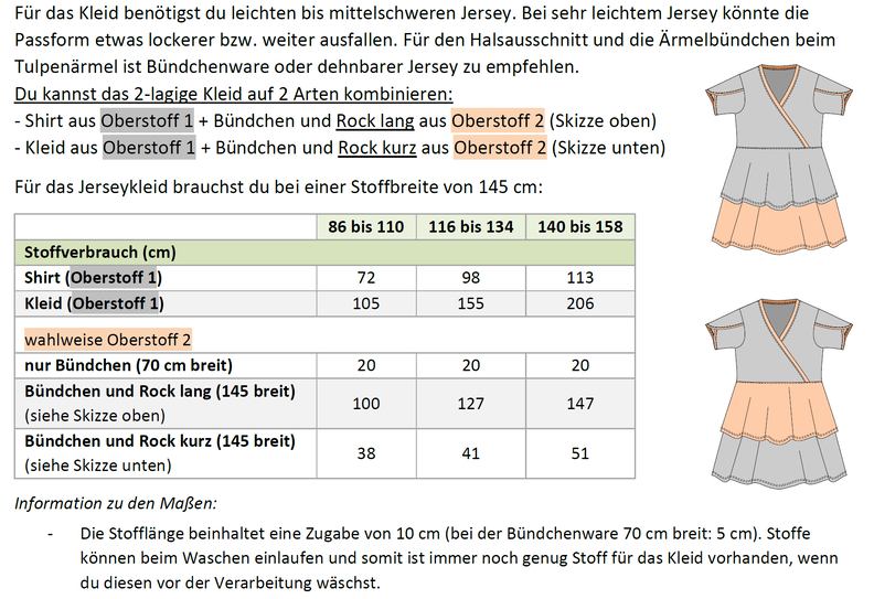 Becca Jerseykleid mit Wickeloberteil Gr. 86-158, A4+A0 image number 10