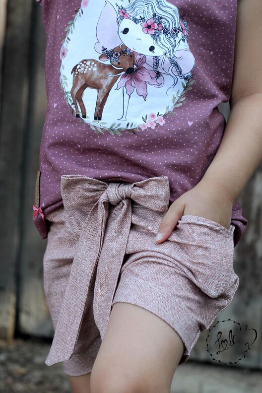 lovely baggy pants 50-164 Kombi Hose Shorts Biesen Schleife image number 4