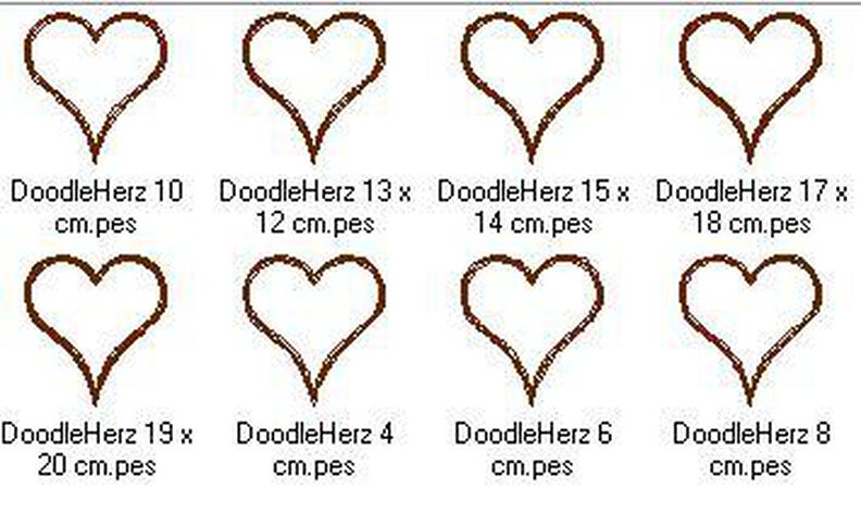 Stickdatei Doodle Herz  image number 4