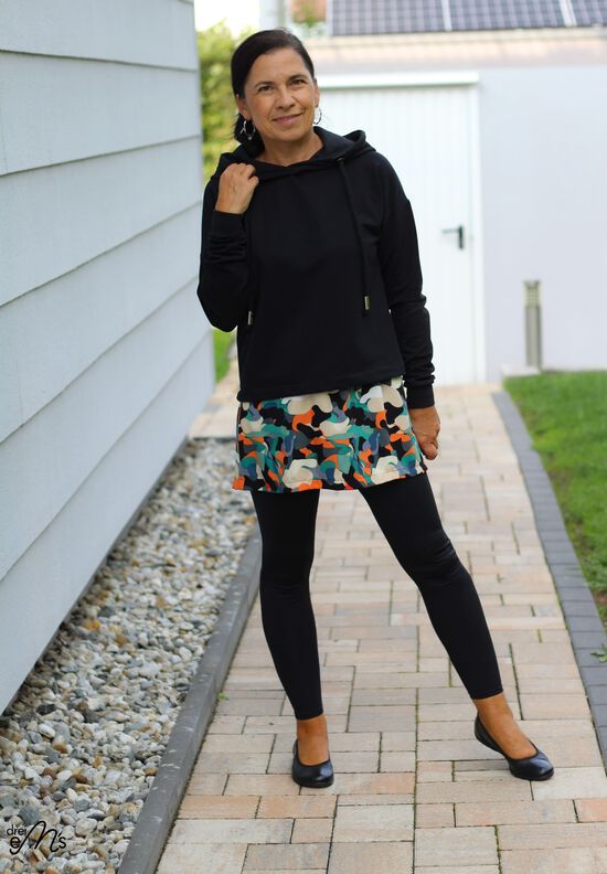 Hoodiekleid, Hoodie, Rock GREDING Gr. 34-56 Schnittmuster image number 6