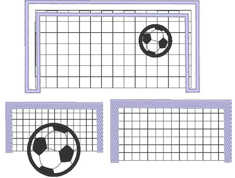 Fußball Tor Stickdatei image number 5