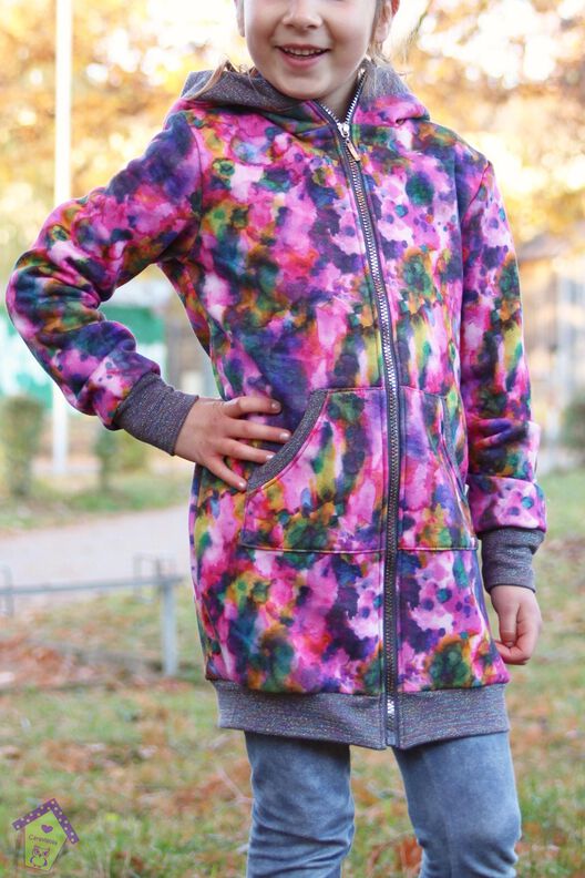 Sweatjacke Kinder - Schnittmuster Gr. 128-176 - CLARA #115 image number 4