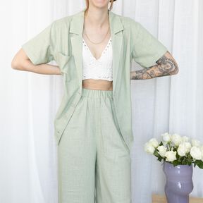 Lockere Bluse mit Reverskragen