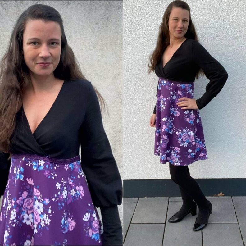 Kleid Jerseykleid Wickeloptik Ausschnitt SIHIR ♥ Gr. XS-XXL image number 6