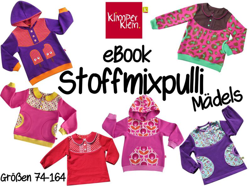 Stoffmixpulli Mädchen Größe 74 - 164 image number 5