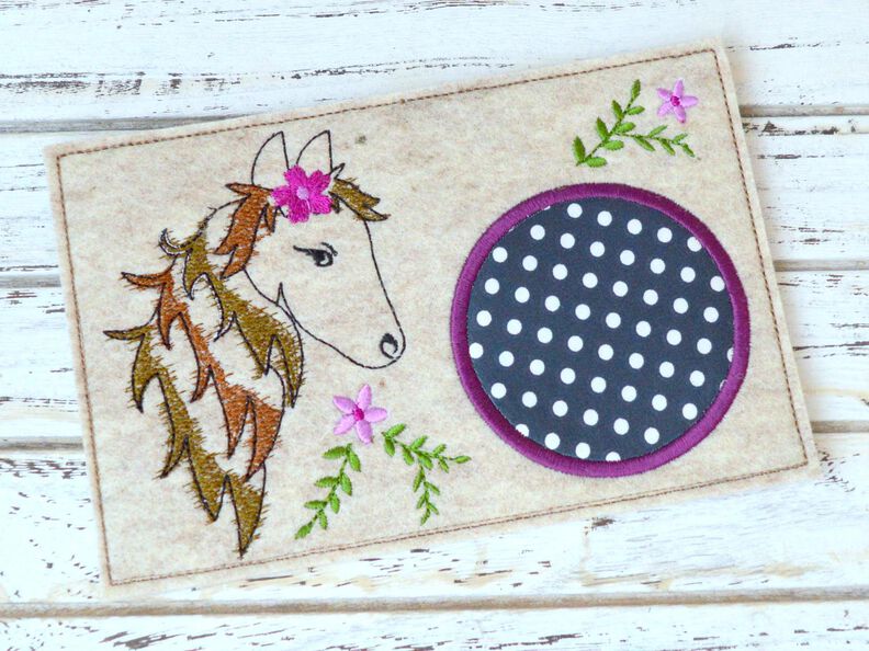 Stickdatei Untersetzer Pferd 13x18cm und 13x20cm image number 2