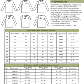 Kombiebook Alpha Herren & Kids Gr. 74-152 & 44-60