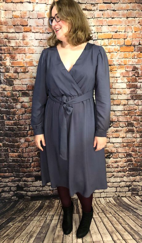 schwingendes Wickelkleid SOPHIA Größe 34 - 52 (XS - XXXL) image number 5