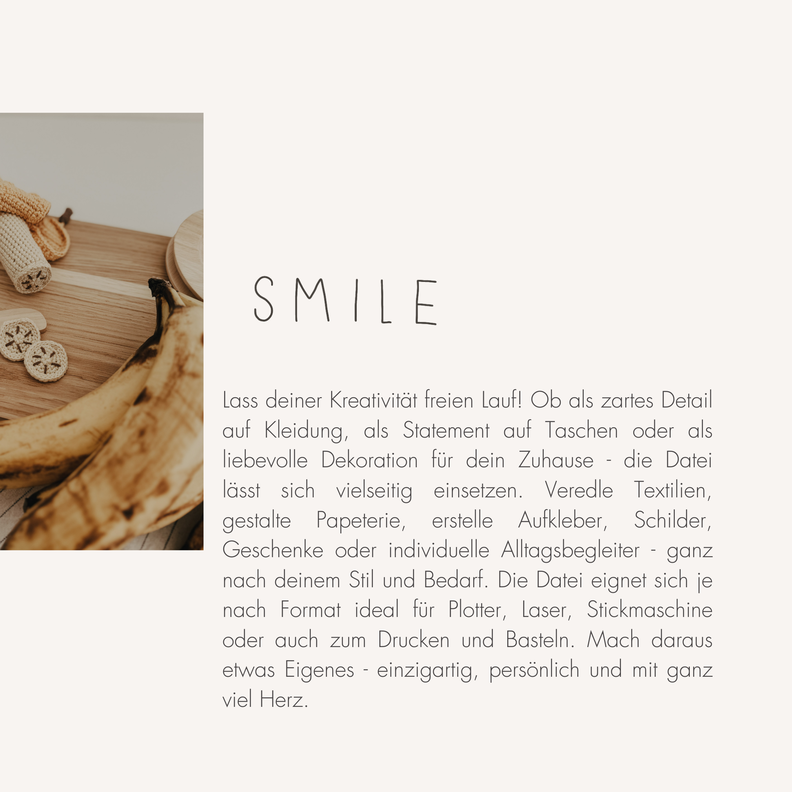 Plotter- und Laserdatei "SMILE" SVG PNG image number 8