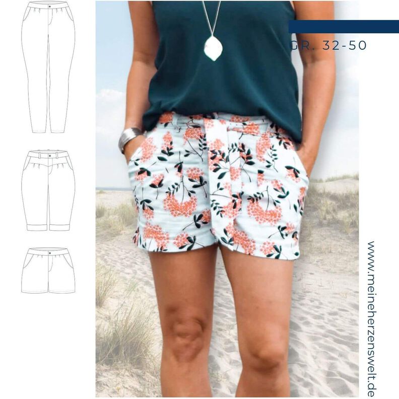 Shorts Damen - Schnittmuster Gr. 32-50 - meine HELEN #97 image number 1
