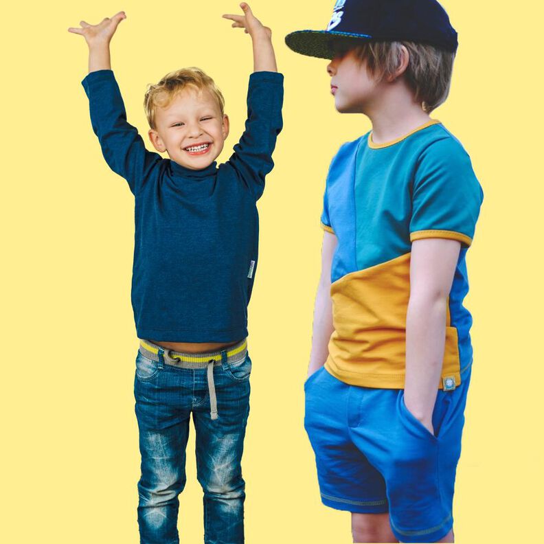 Kinder Shirt mit Teilung Rollkragen SISA ♥ Gr. 110-164 image number 1