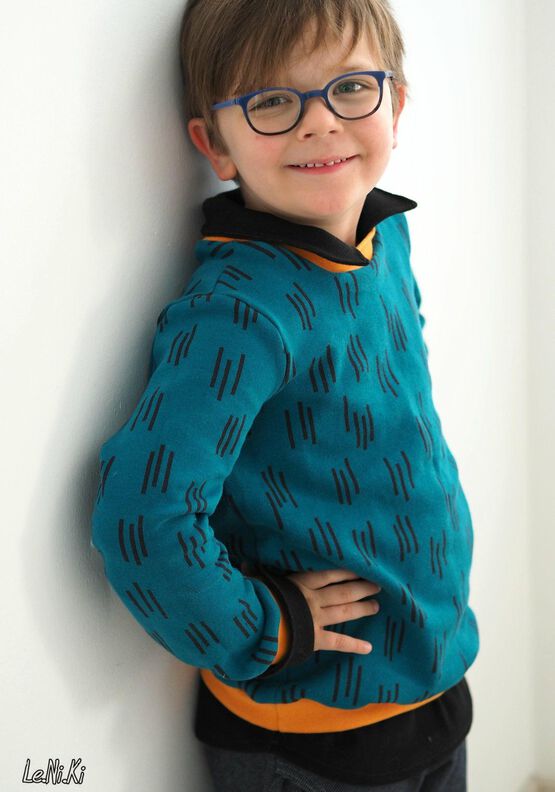 "Layering Sweater" midi - Pullover im Lagenlook Gr. 86-122 image number 10