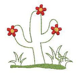 Stickdatei DOODLE Kaktus 2er SET 16x26cm