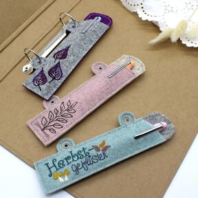 Stickdatei Herbst Stifteetui Ringbuch für einen Stift
