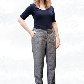 Ella – Lange oder kurze Bundfaltenhose, Gr. 34-50, A4+A0