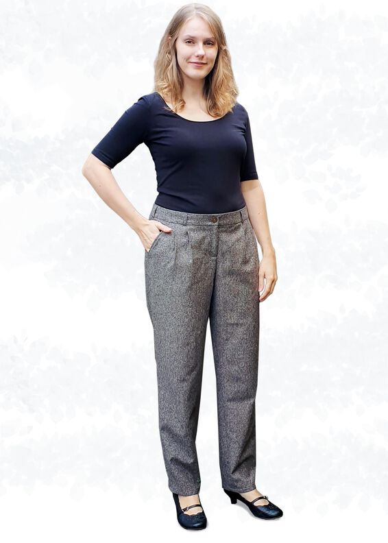 Ella – Lange oder kurze Bundfaltenhose, Gr. 34-50, A4+A0 image number 2