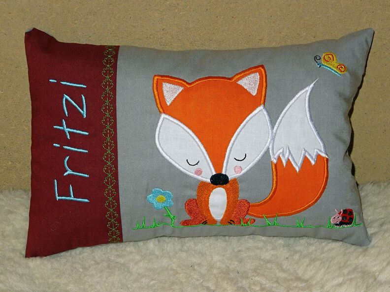 Fuchs - Kissen ITH -  Stickdatei mit Taschenbild  image number 4