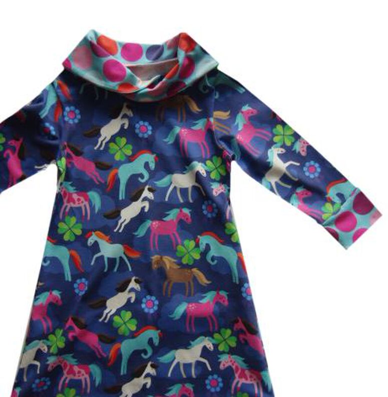 Schalkragen Shirt / Kleid "Lena", Schnittmuster Gr. 62-104 image number 4