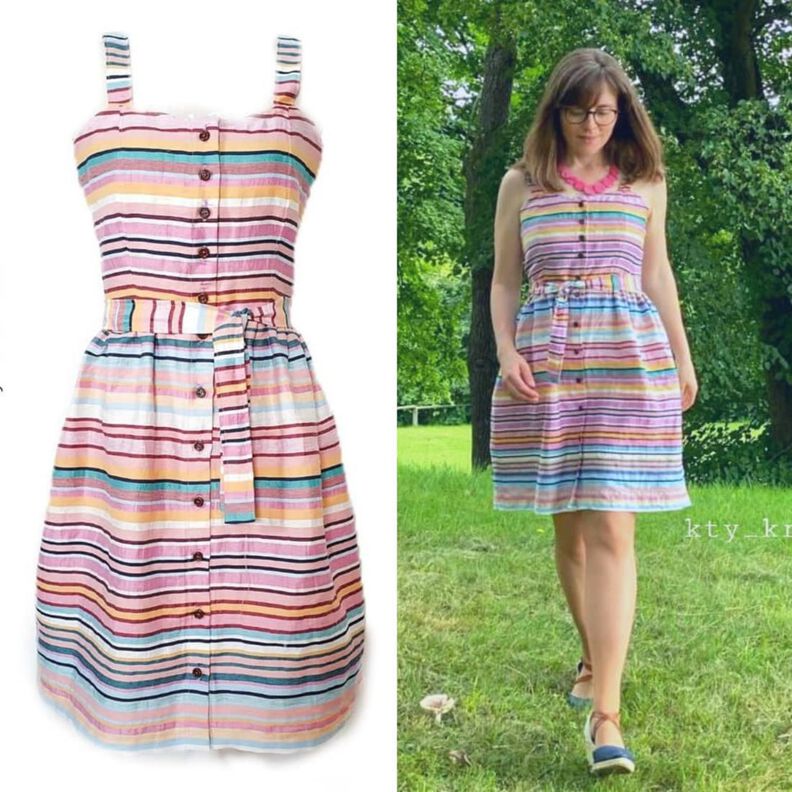 Träger Kleid mit gesmoktem Rücken GARIS ♥ Gr. XS-XL image number 3