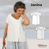 Schnittmuster Bluse Janina | kurzarm mit Kragen | Musselin thumbnail number 1
