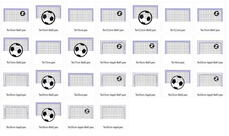 Fußball Tor Stickdatei image number 4