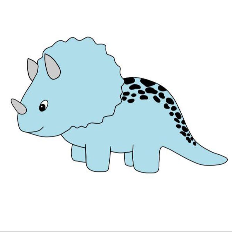 Trixi Triceratops Dino Plotterdatei DXF SVG image number 1