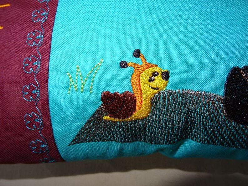 Stickdatei Giraffe + Schnecke Kissen / L&auml;tzchen SET ITH image number 6