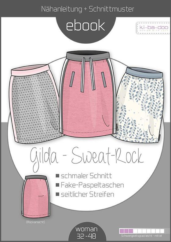 Ebook/Nähanleitung Jogging Rock Damen GILDA Gr. 32 - 48 image number 1