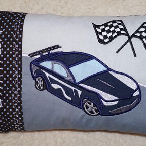 Rennauto - Kissen ITH - Stickdatei 