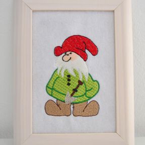 Stickdatei kleiner Gartenzwerg für den 10x10cm Rahmen
