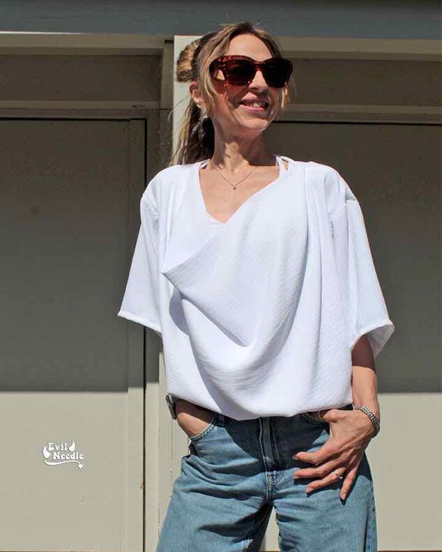 Wasserfallshirt "NENE", Gr. 158-46 image number 7