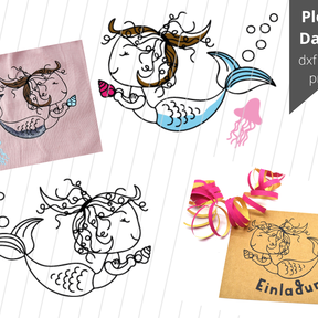 Plotterdatei Nixe Meerjungfrau