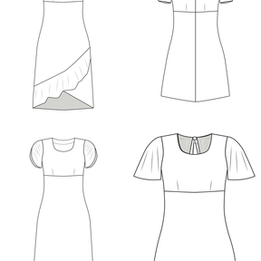 Kleid PETITE LYANA Gr. 34-50 PDF-A4, A0