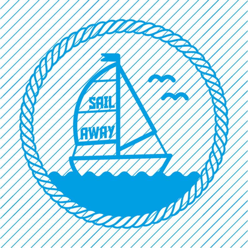 Plotterdatei »It’s Nautical!« – Jolle Sail Away Badge image number 2