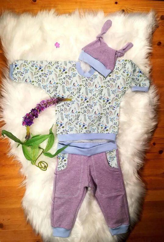 Baby Hose Shirt + Mütze Baby Set EASY (3-teilig) ♥ Gr. 56-98 image number 6