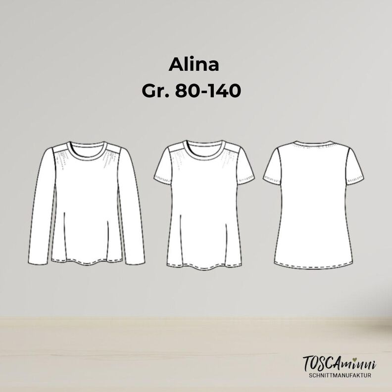 Schnittmuster Kinder Shirt Alina "minni" Gr. 80-140 image number 9
