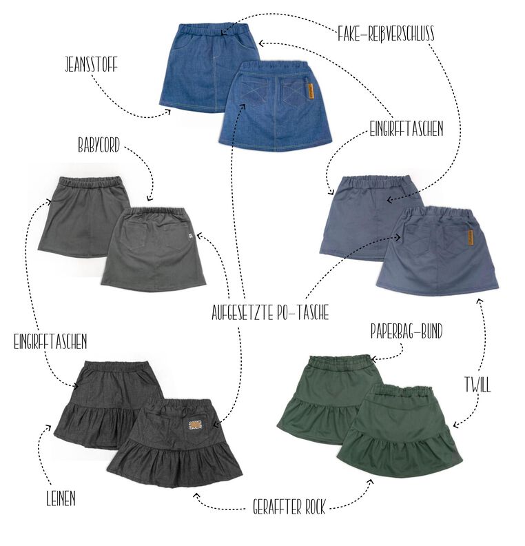 Denim Skirt | Schleiferlwerk | eBook | Gr&ouml;&szlig;en 80-146 image number 2