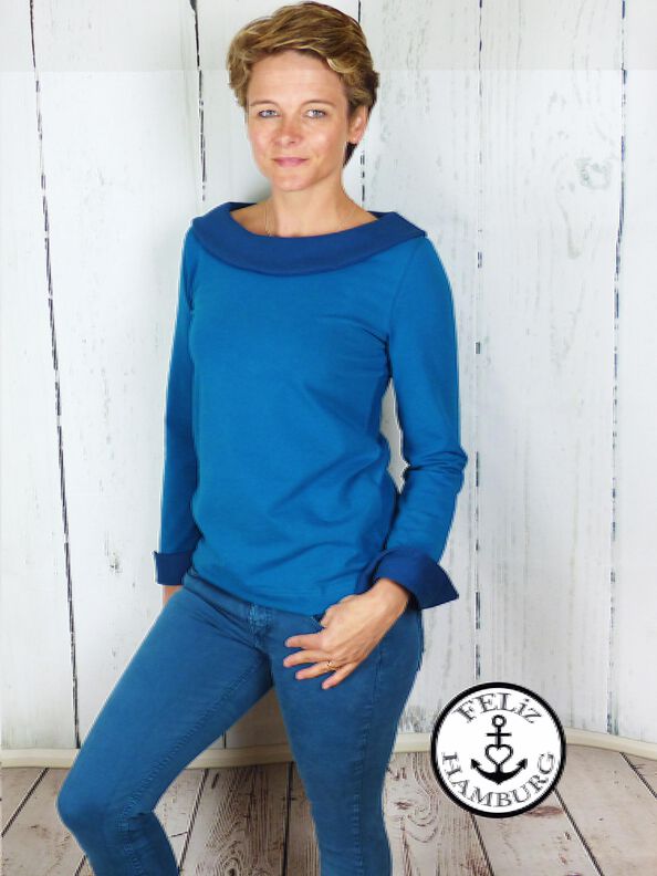 Schnittmuster  Shirt mit UbootKragen  *mit A0-Datei + Video* image number 9